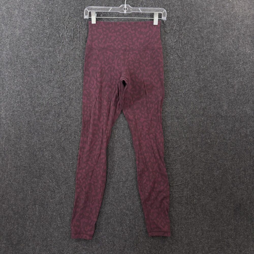 Lululemon Align Leggings Women's 6 Purple Animal Print High Rise Ankle
